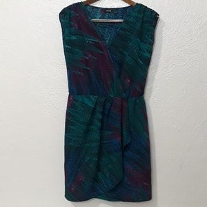 Apt 9 peacock color faux wrap dress. Size M
